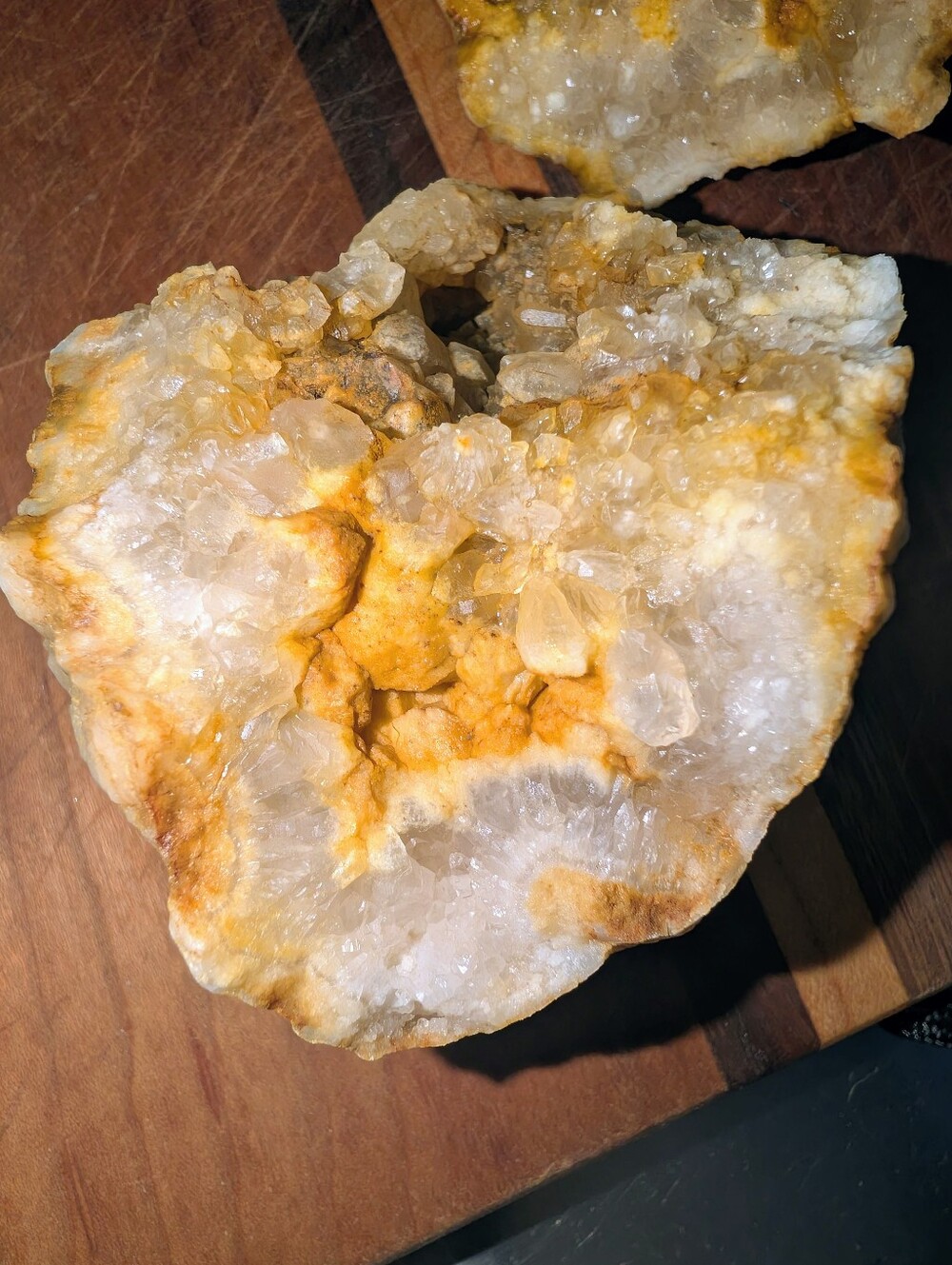Natural Kentucky Quartz Geode – Cracked Open into 3 Pieces – Sparkling - Picture 11 of 16